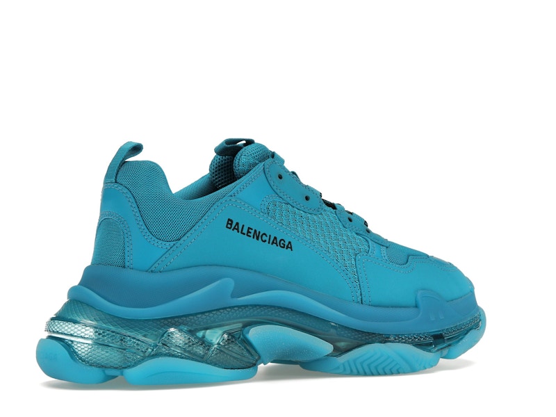 Balenciaga Triple S Clear Sole Teal Blue