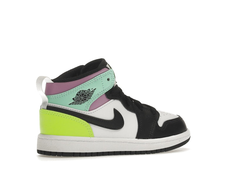 Jordan 1 Mid Pastel Black Toe (PS)