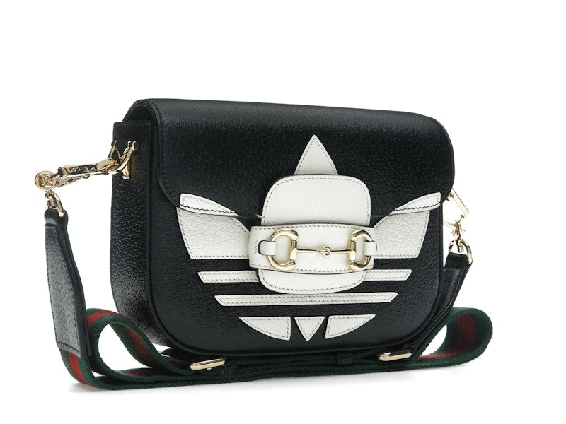 Gucci x adidas Horsebit 1955 Shoulder Bag Black/White