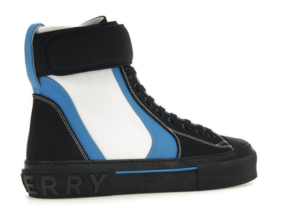 Burberry Sub High-Top Laced-Up Trainer Black Blue White