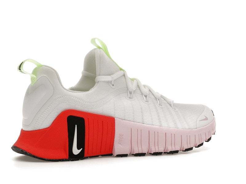 Nike Free Metcon 6 White Barely Volt Bright Crimson Pink Foam (Women's)