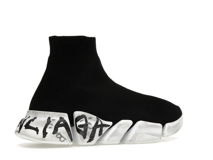 Balenciaga Speed 2.0 Graffiti Recycled Knit Black (Women's)