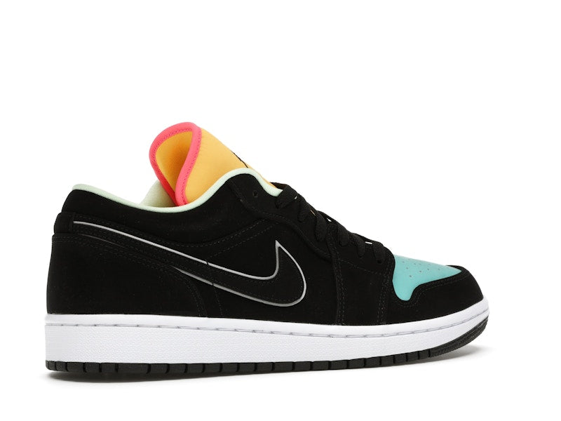 Jordan 1 Low Black Aurora Green Laser Orange