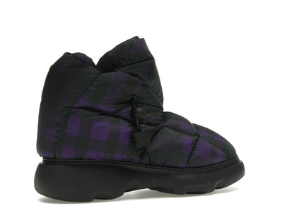 Burberry Check Pillow Boot Black Purple (Women's)