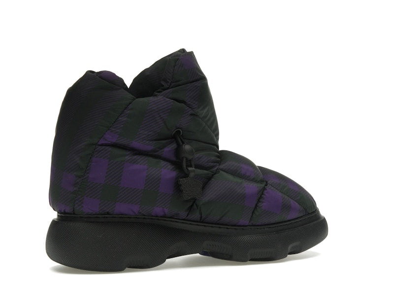 Burberry Check Pillow Boot Black Purple (Women's)