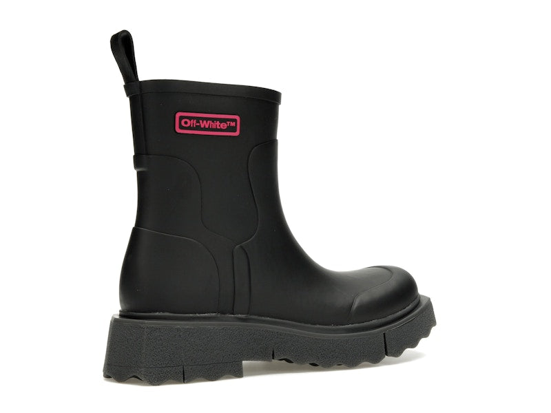 OFF-WHITE Rubber Rain Boot Black