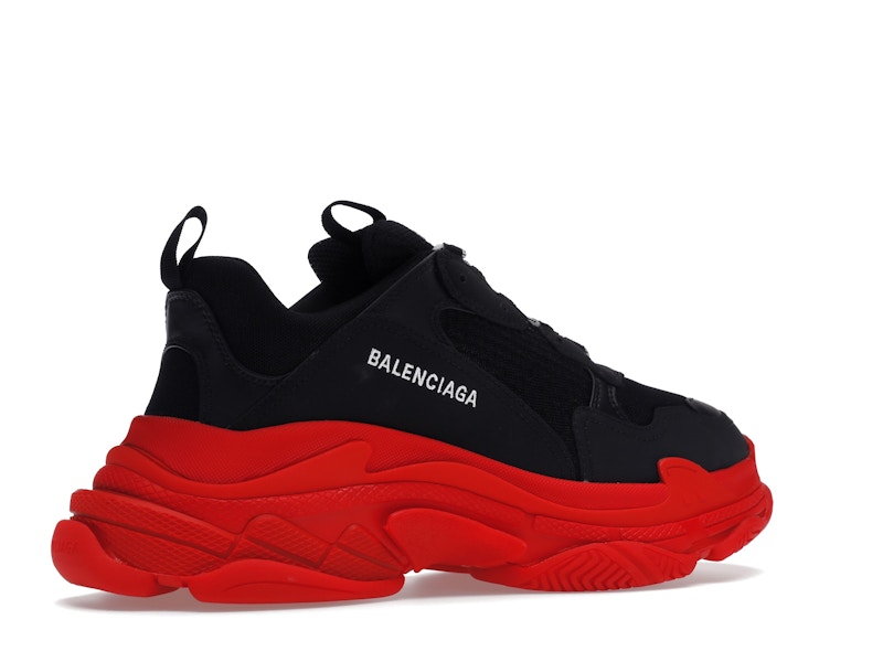 Balenciaga Triple S Black Red Sole