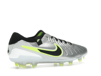 Nike Tiempo Legend 10 Elite FG Metallic Silver Volt Black