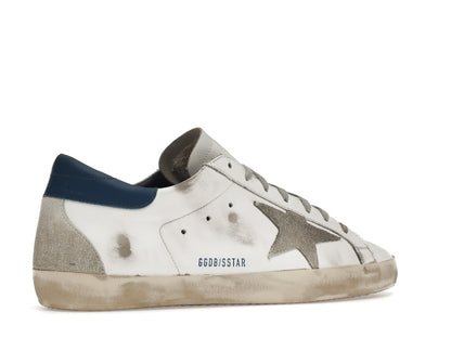 Golden Goose Super-Star White Royal Blue Grey Suede Patch