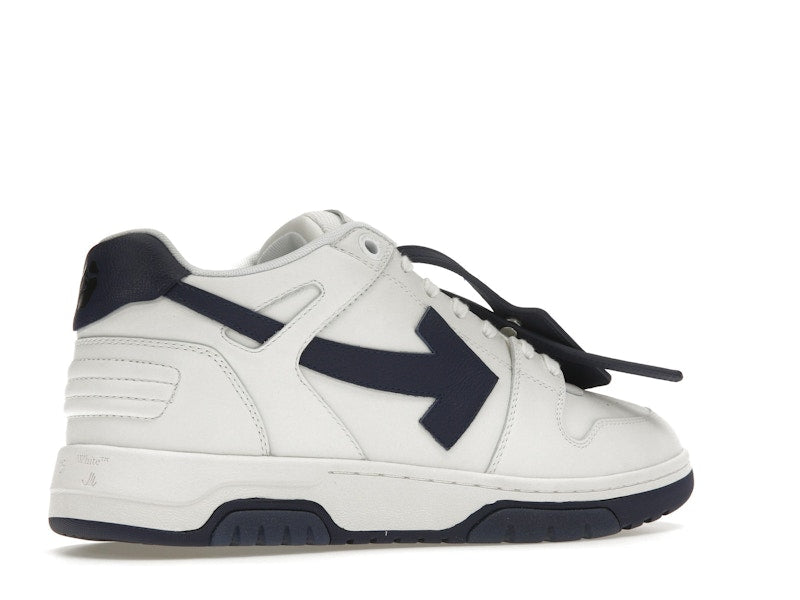 OFF-WHITE Out Of Office OOO Low Tops White Navy Blue