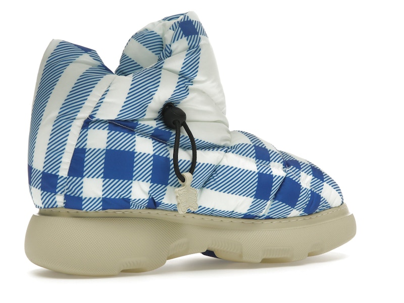 Burberry Check Pillow Boots Blue White