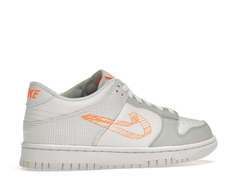 Nike Dunk Low SE 3D Swoosh Pure Platinum Total Orange (GS)