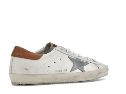 Golden Goose Super-Star White Grey Brown Heel Tab
