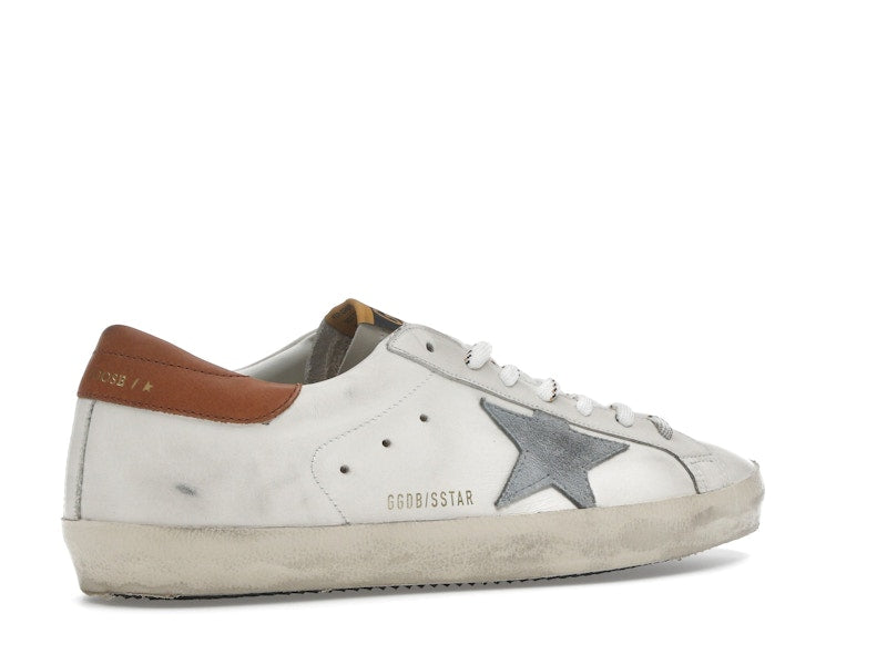 Golden Goose Super-Star White Grey Brown Heel Tab