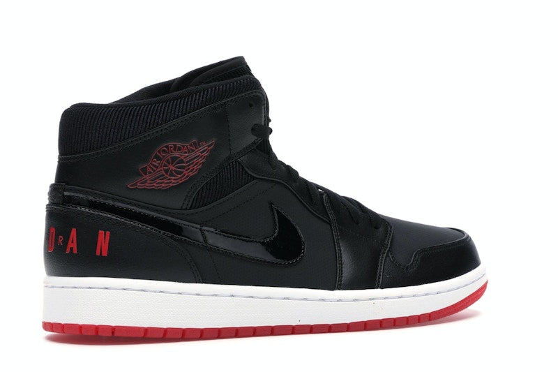 Jordan 1 Mid Black University Red