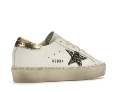 Golden Goose Hi Star White Glitter Gold (Women's)