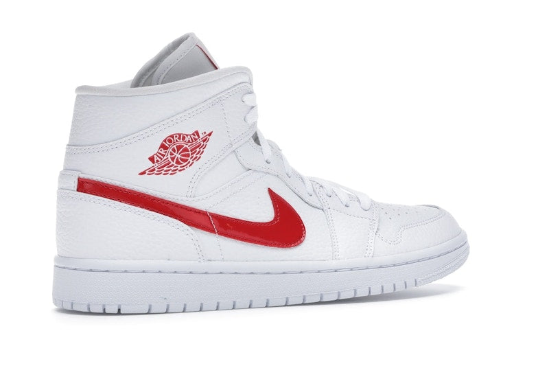 Jordan 1 Mid White University Red (Women's)
