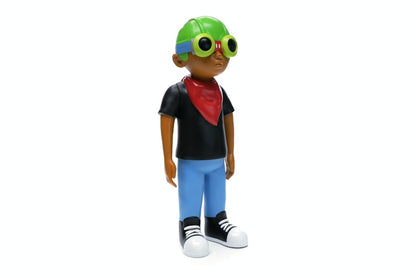 Hebru Brantley x Mindstyle Fly Boy Black Tee Vinyl Figure Multi