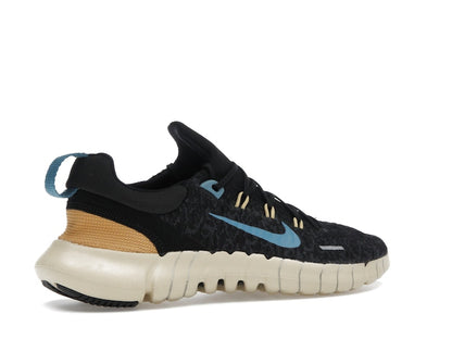 Nike Free Run 5.0 Next Nature Black Anthracite Wheat Gold Noise Aqua (Women's)