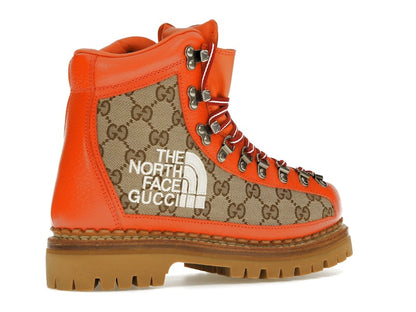 Gucci x The North Face Canvas Leather Boot Beige Orange (Women's)