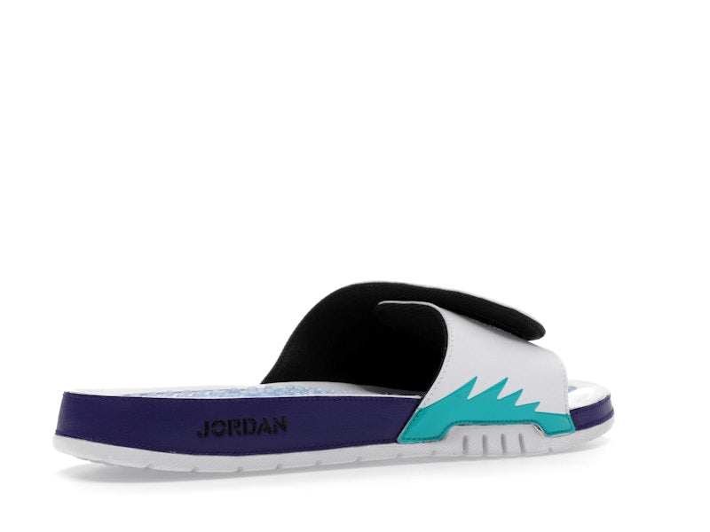 Jordan Hydro 5 Retro Slide White New Emerald Grape Ice Black