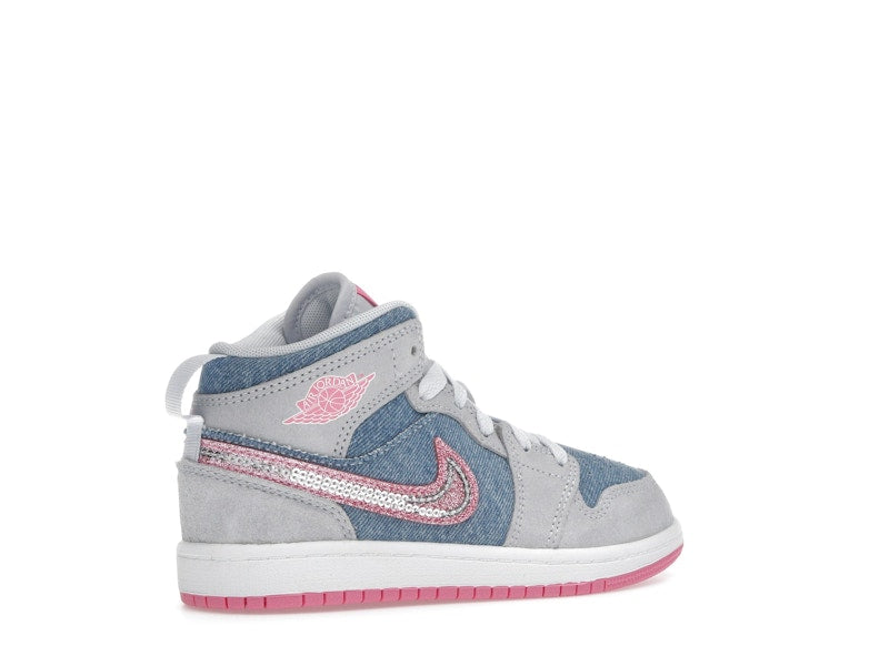 Jordan 1 Mid SE Denim Sequin (PS)