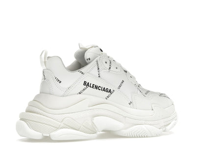 Balenciaga Triple S Allover Logo White (Women's)