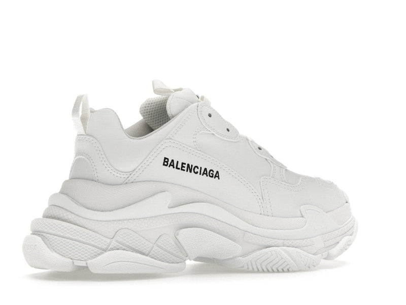 Balenciaga Triple S Synthetic Leather Triple White (Women's)
