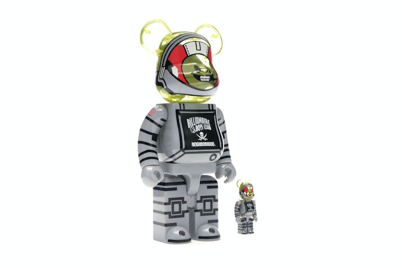 Bearbrick x Billionaire Boys Club x Neighborhood 100% & 400% Set White/Black