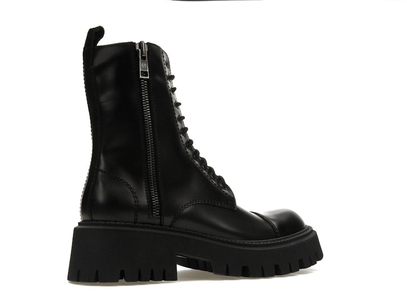 Balenciaga Tractor 20mm Zip Up Boot Black
