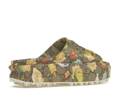 Gucci x Pikarar GG Animal Print Slide Beige Multi (Women's)