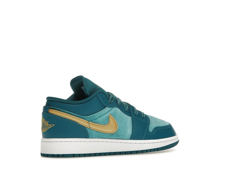 Jordan 1 Low SE Geode Teal Metallic Gold (GS)