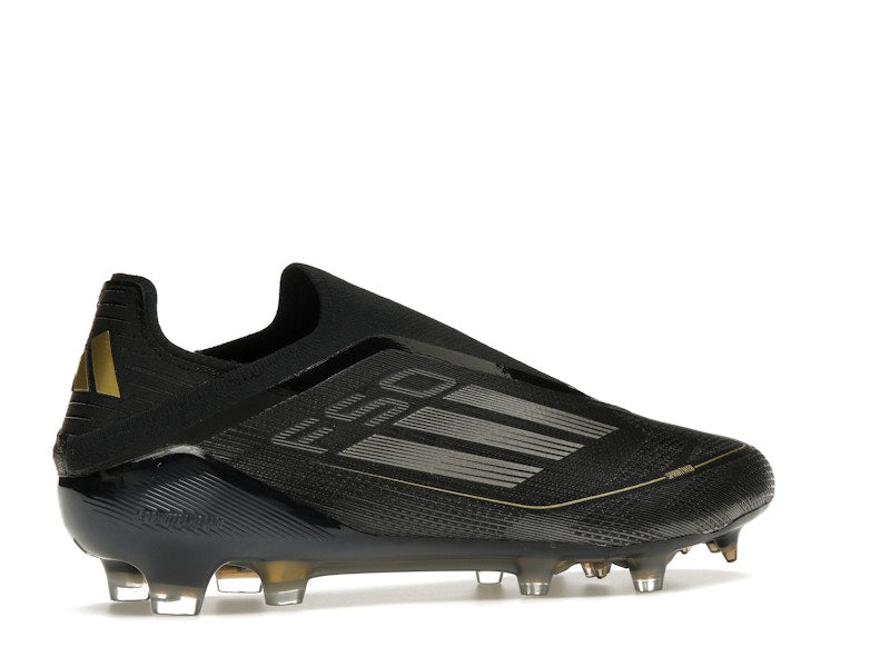 adidas F50 Elite Laceless FG Core Black Iron Metallic Gold Metallic