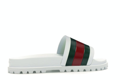 Gucci Web Slide Sandal White