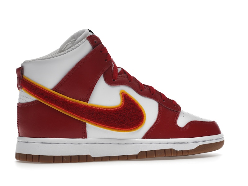 Nike Dunk High Chenille Swoosh White Gym Red