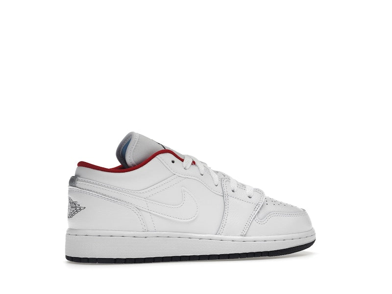 Jordan 1 Low White Gym Red Black (GS)