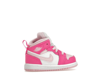 Jordan 1 Mid White Fierce Pink (TD)