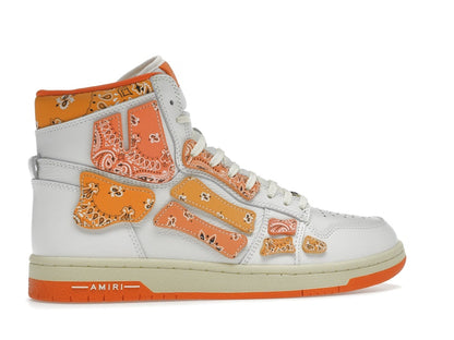 AMIRI Skel Top Hi Bandana White Orange