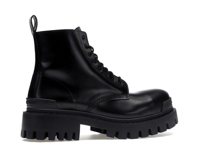 Balenciaga Strike 20mm Lace Up Boot Black