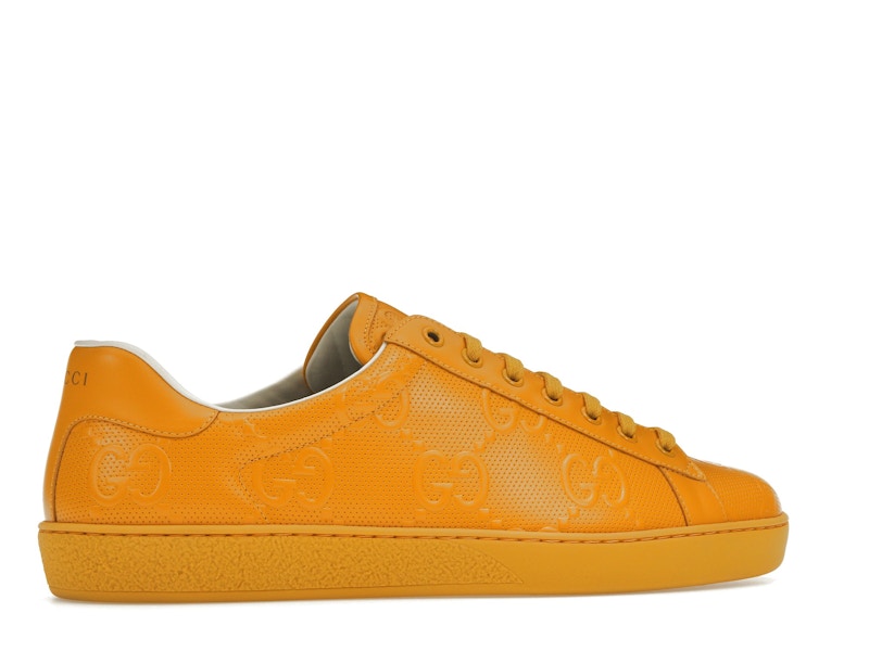 Gucci Ace GG Embossed Yellow