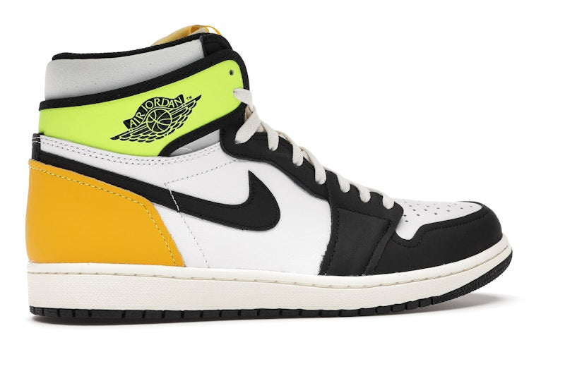Jordan 1 Retro High White Black Volt University Gold