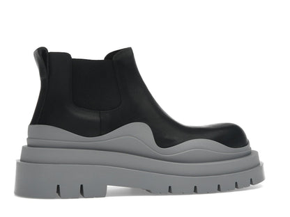 Bottega Veneta Tire Ankle Chelsea Boot Black Vapor