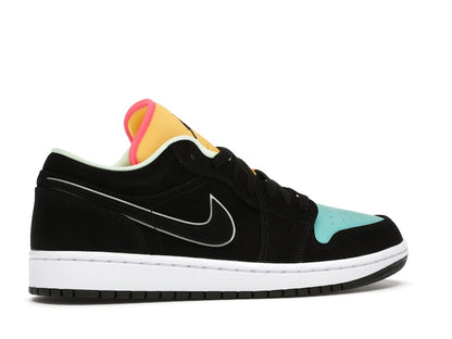 Jordan 1 Low Black Aurora Green Laser Orange