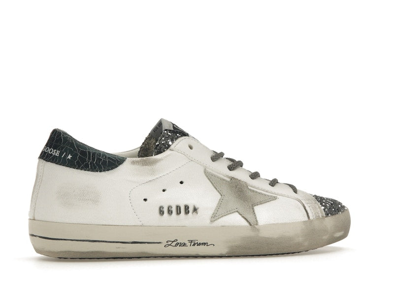 Golden Goose Super-Star Glitter Cream Silver (Women's)