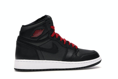 Jordan 1 Retro High Black Satin Gym Red Black (GS)