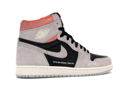 Jordan 1 Retro High Neutral Grey Hyper Crimson