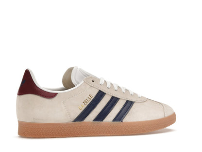 adidas Gazelle Beige Dark Blue Collegiate Burgundy