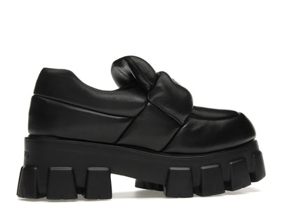 Prada Soft Padded 55mm Loafers Black Nappa Leather