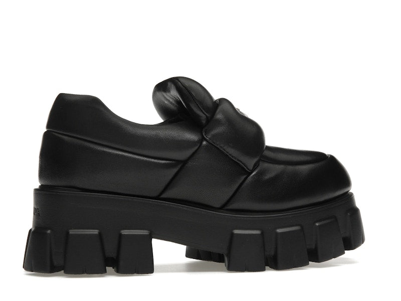 Prada Soft Padded 55mm Loafers Black Nappa Leather