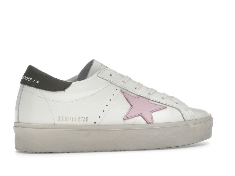 Golden Goose Hi Star White Pink Silver (Women's)